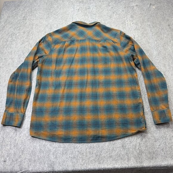 Outdoor Research Flannel Shirt Men 2XL Orange Blue Plaid - Picture 8 of 14